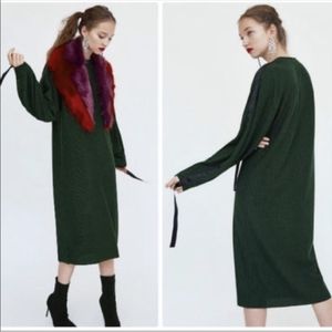 NWT ZARA KNIT MIDI DRESS